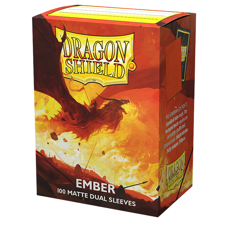 DRAGON SHIELD STANDARD SIZE SLEEVES EMBER - MATTE DUAL 100CT