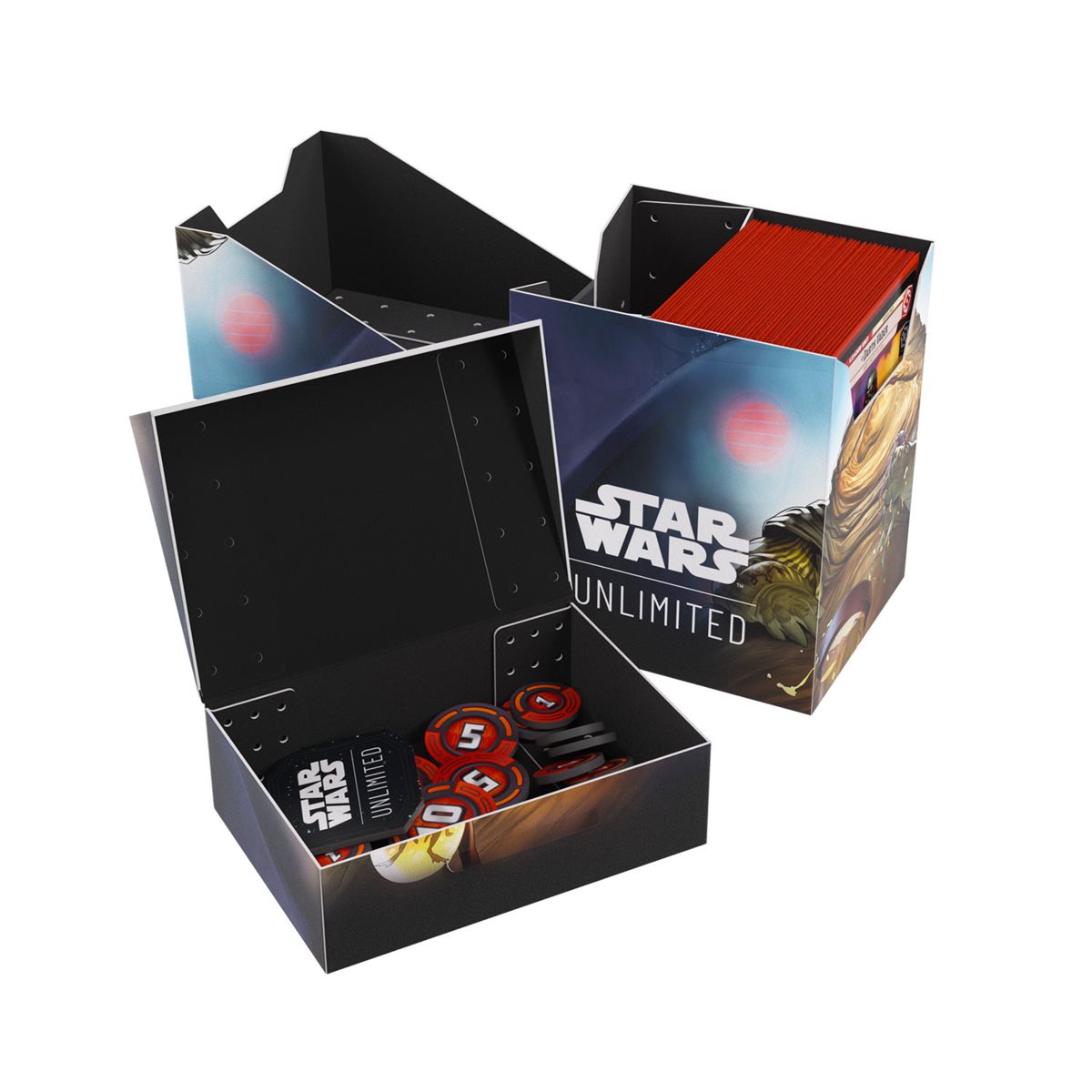 Deck Box: Star Wars: Unlimited - A Lawless Time: Soft Crate: Leia Organa & Jabba the Hutt
