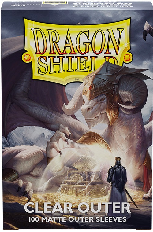 DRAGON SHIELD STANDARD SIZE OUTER SLEEVES CLEAR - MATTE 100CT