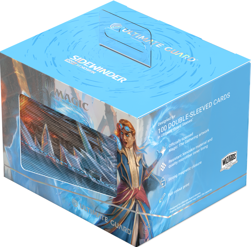 UG DECK CASE SIDEWINDER 100+ XENOSKIN MTG REALITY FRACTURE - BLUE MYTHIC