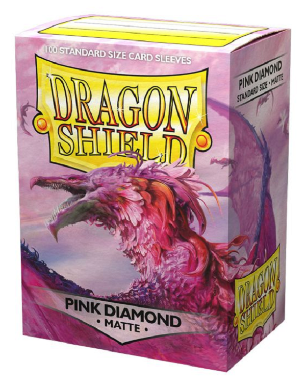 DRAGON SHIELD STANDARD SIZE SLEEVES PINK DIAMOND - MATTE 100CT