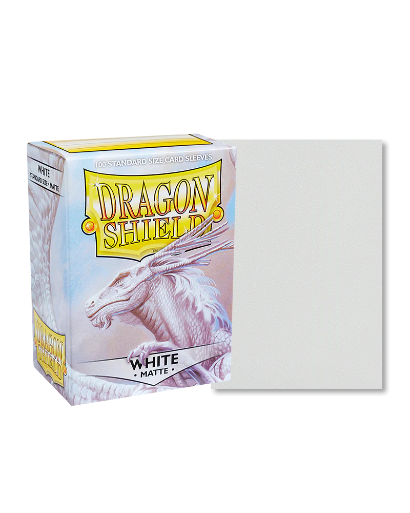 DRAGON SHIELD SLEEVES MATTE WHITE 100CT - La Boîte Mystère ( The Mystery Box)