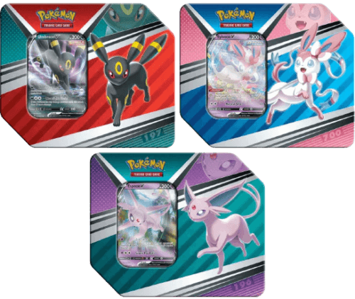 TRIO V Heroes Tin (Umbreon V, Espeon, V and Sylveon V) - La Boîte Mystère ( The Mystery Box)