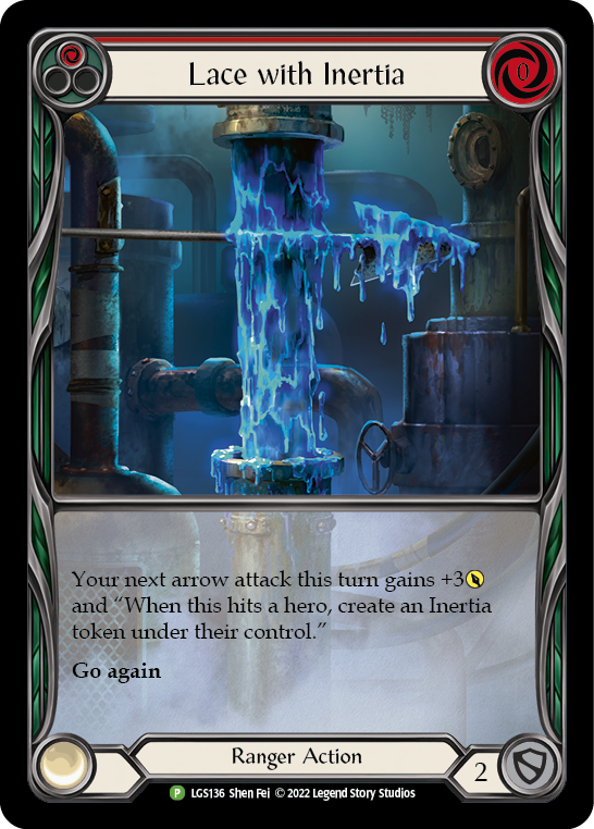 Lace with Inertia (Red) [LGS136] (Promo)  Rainbow Foil