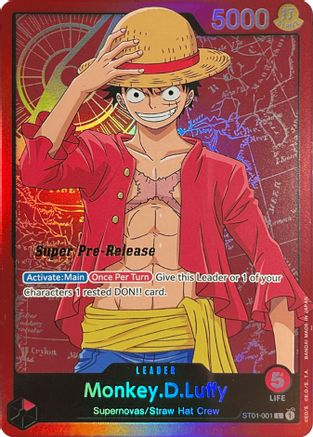 Monkey.D.Luffy (001) [Super Pre-Release Starter Deck: Straw Hat Crew]
