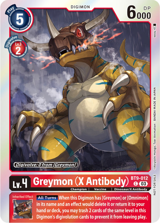 Greymon [BT9-012] (X Antibody) (Blast Ace Pre-Release Winner) [X Record]