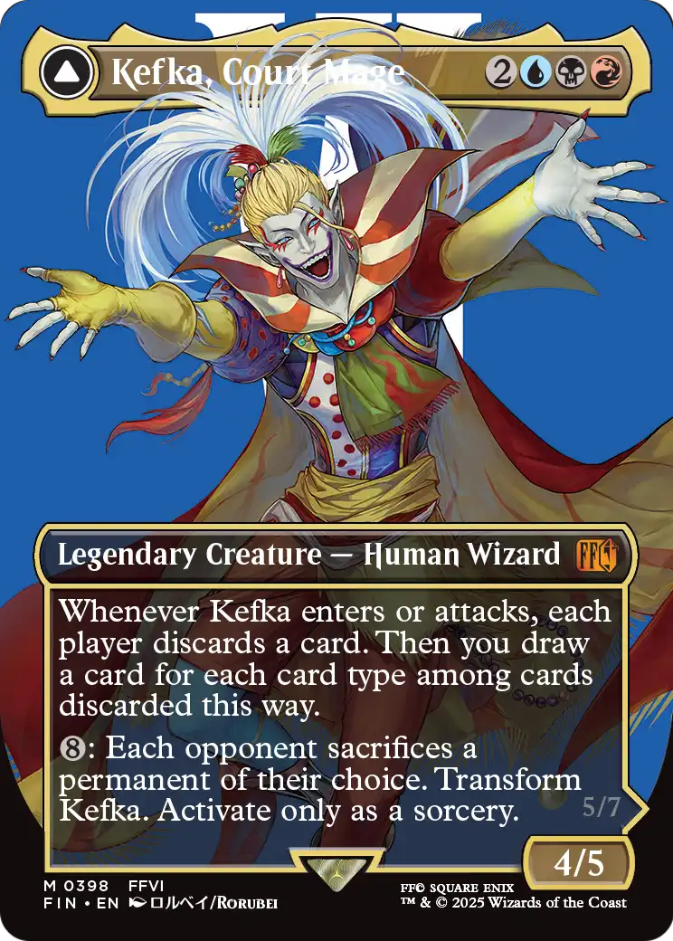 Kefka, Court Mage // Kefka, Ruler of Ruin (Borderless) (0398) [FINAL FANTASY]