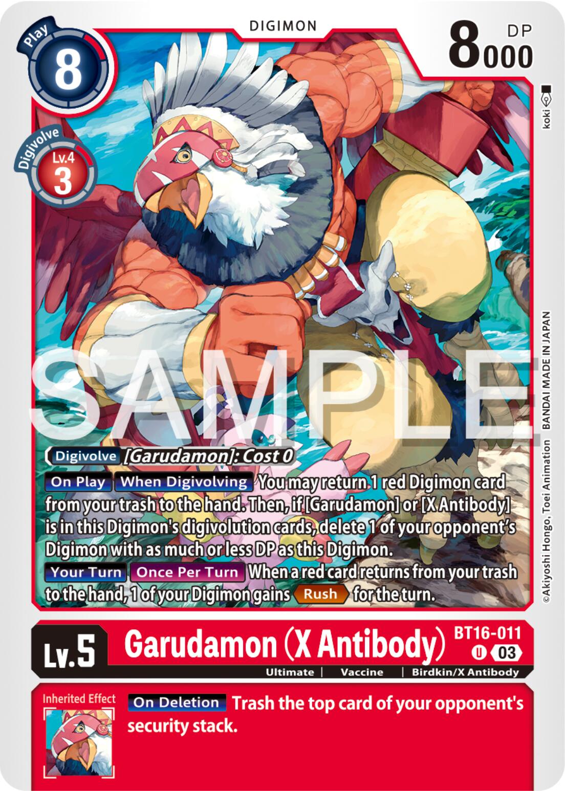 Garudamon [BT16-011] (X Antibody) [Beginning Observer]