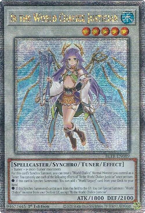 Ib the World Chalice Justiciar (Quarter Century Secret Rare) [BLTR-EN089] Quarter Century Secret Rare