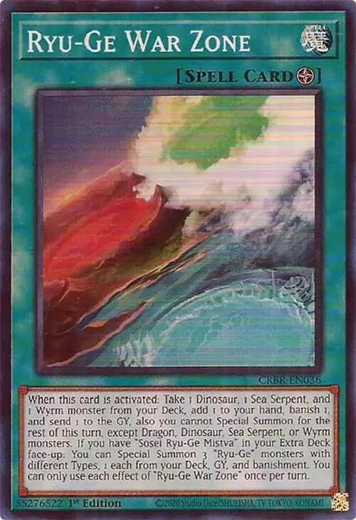 Ryu-Ge War Zone [CRBR-EN036] Super Rare