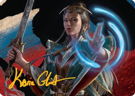 Narset, Jeskai Waymaster Art Card (44/54) (Gold-Stamped Signature) [Tarkir: Dragonstorm Art Series]