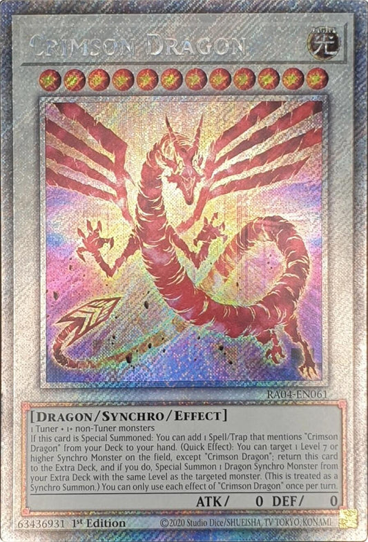 Crimson Dragon (card) [RA04-EN061] Platinum Secret Rare