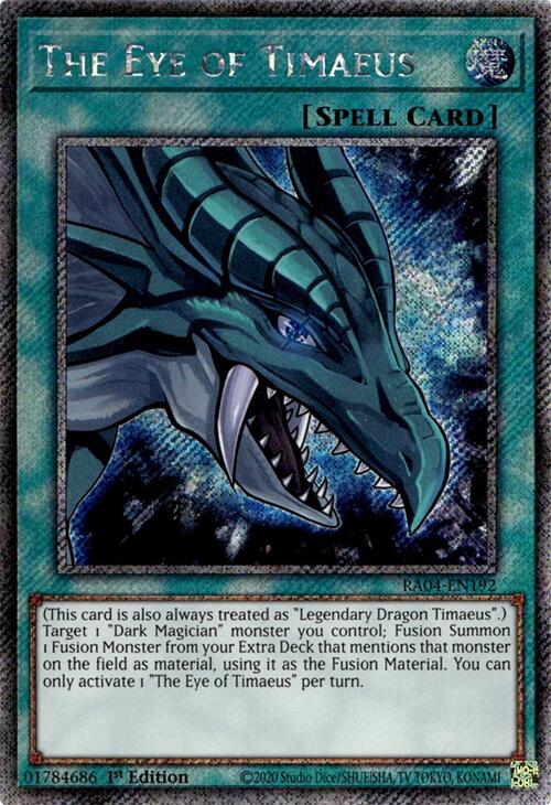 The Eye of Timaeus [RA04-EN192] Platinum Secret Rare