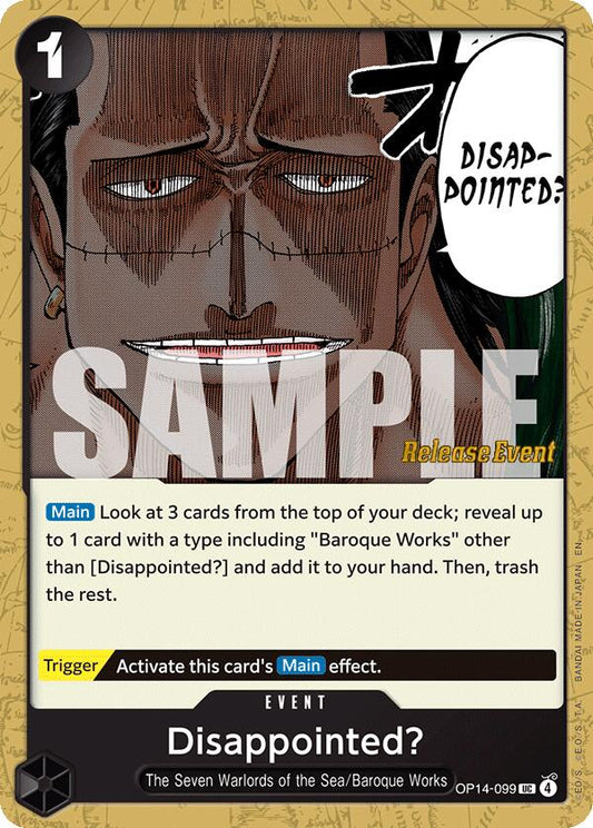 Disappointed? [The Azure Sea's Seven Release Event Cards]