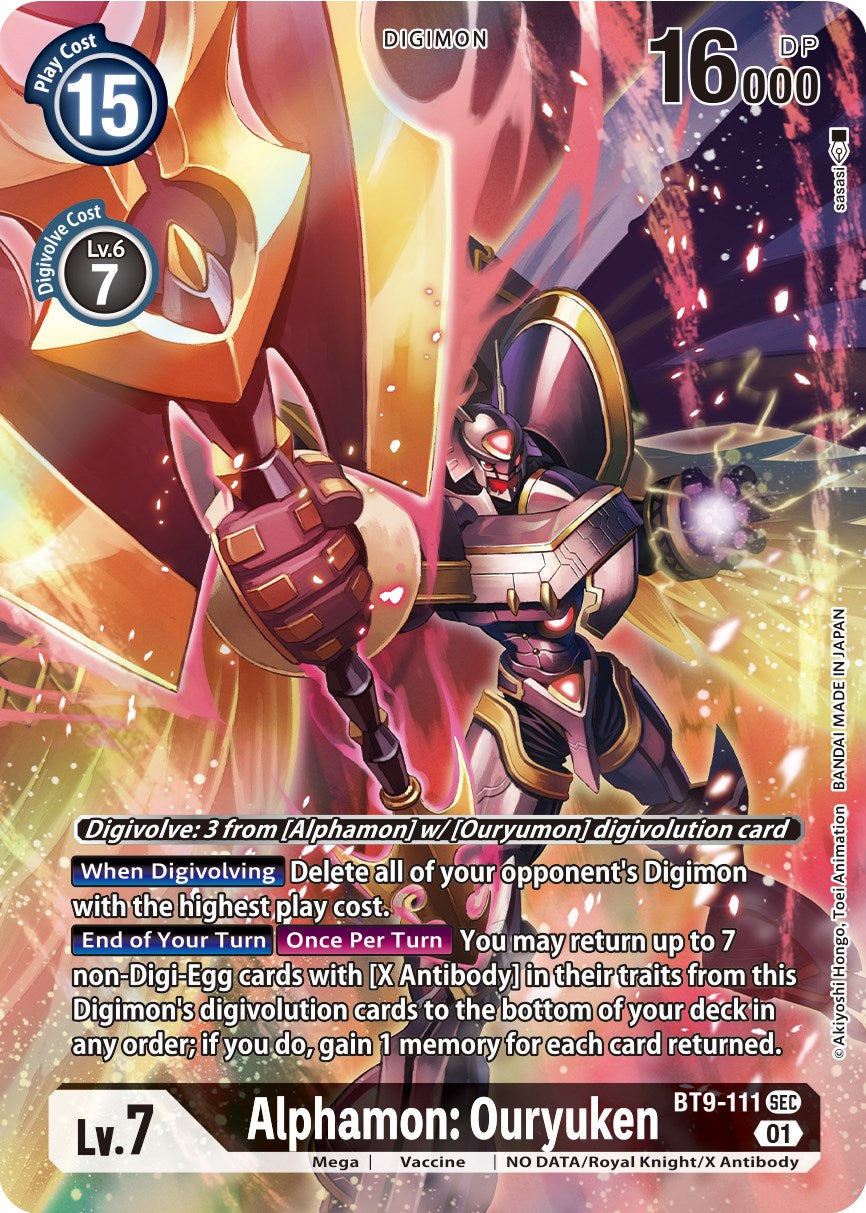 Alphamon: Ouryuken [BT9-111] (Alternative Art) [X Record]