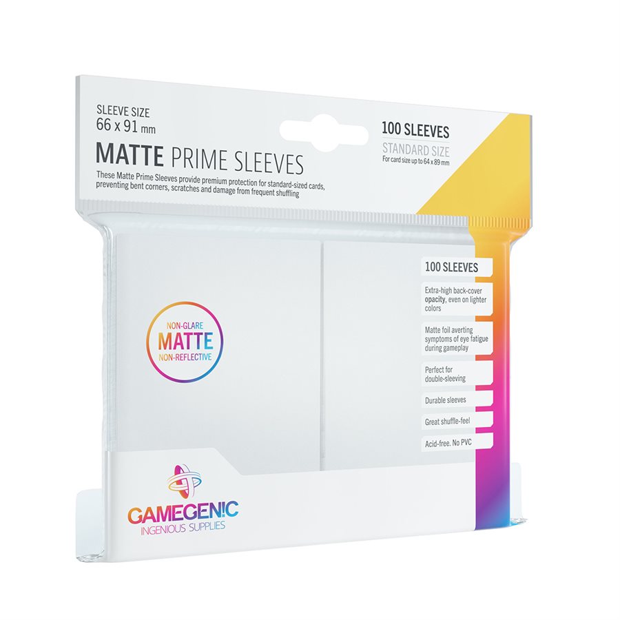 MATTE PRIME SLEEVES WHITE (GAMEGENIC)
