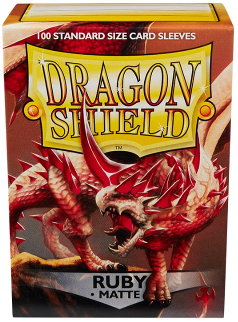 DRAGON SHIELD STANDARD SIZE SLEEVES RUBY - MATTE 100CT