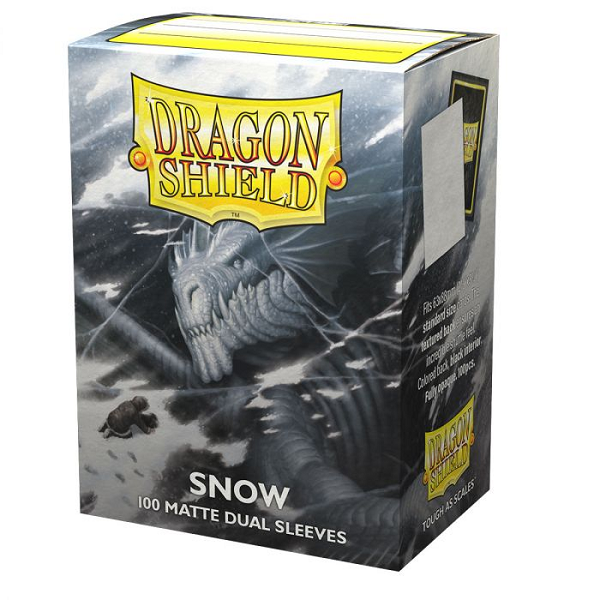 DRAGON SHIELD STANDARD SIZE SLEEVES SNOW - MATTE DUAL 100CT