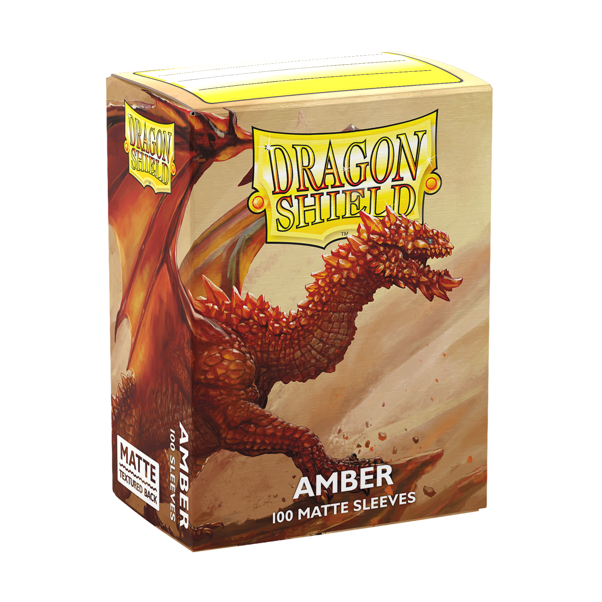 DRAGON SHIELD STANDARD SIZE SLEEVES AMBER - MATTE DUAL 100CT