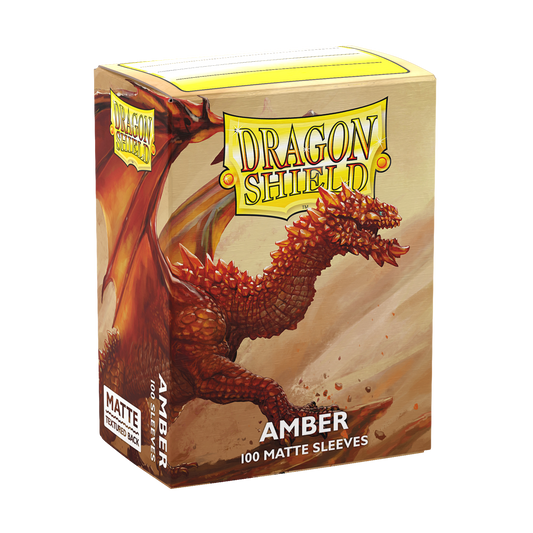 DRAGON SHIELD STANDARD SIZE SLEEVES AMBER - MATTE DUAL 100CT