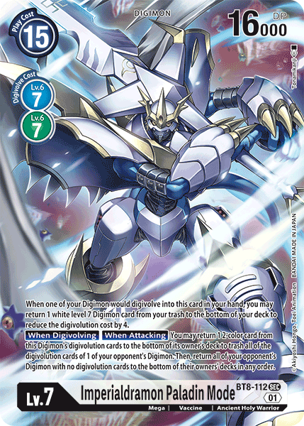 Imperialdramon: Paladin Mode [BT8-112] (Alternative Art) [New Awakening]