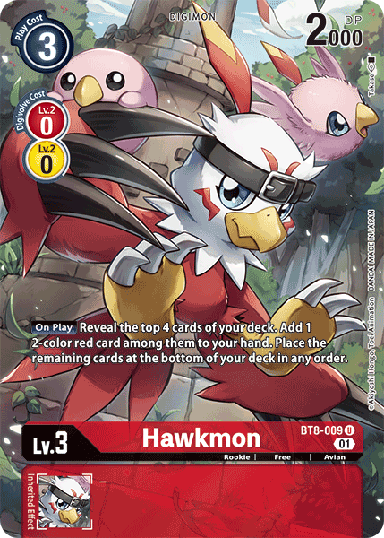 Hawkmon [BT8-009] (Alternative Art) [New Awakening]