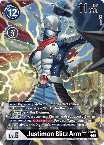 Justimon: Blitz Arm [EX2-038] (Alternative Art) [Digital Hazard]