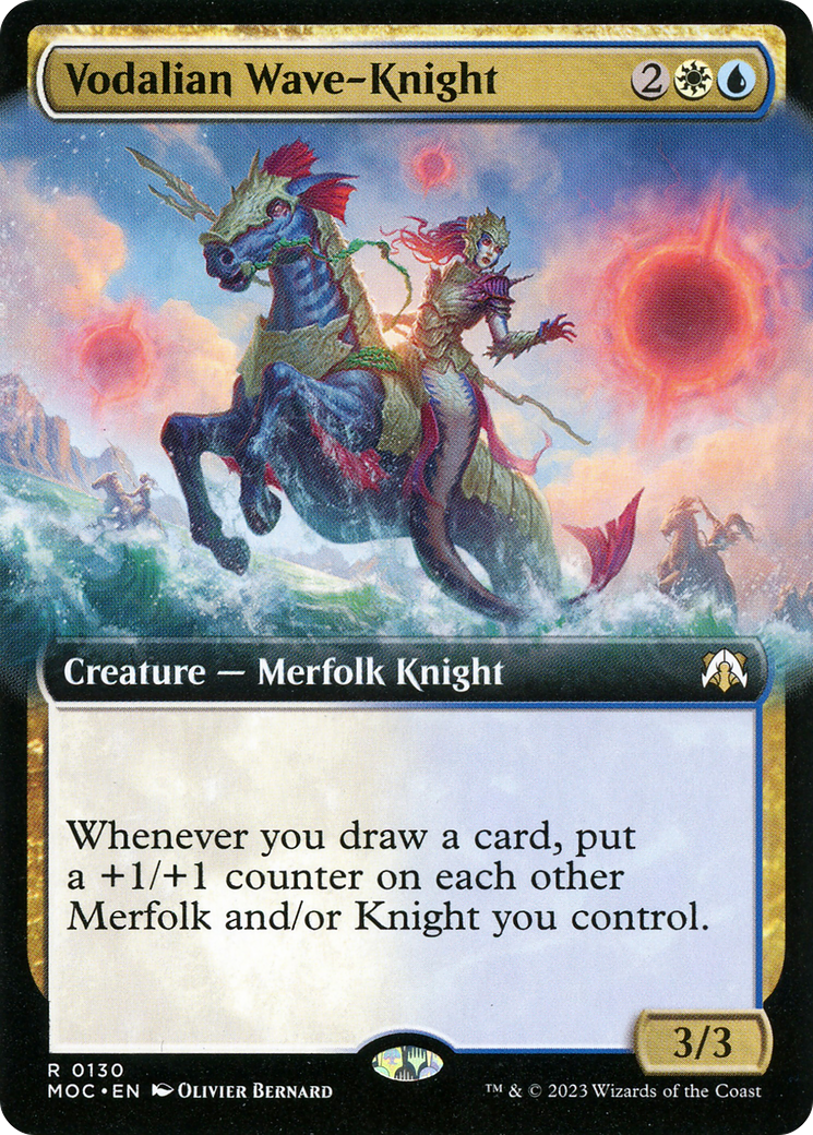 Vodalian Wave-Knight (Extended Art) [March of the Machine Commander]