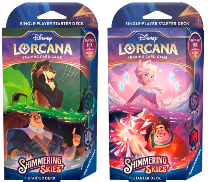 Disney Lorcana: Shimmering Skies - Starter Decks (Set of 2) FRENCH