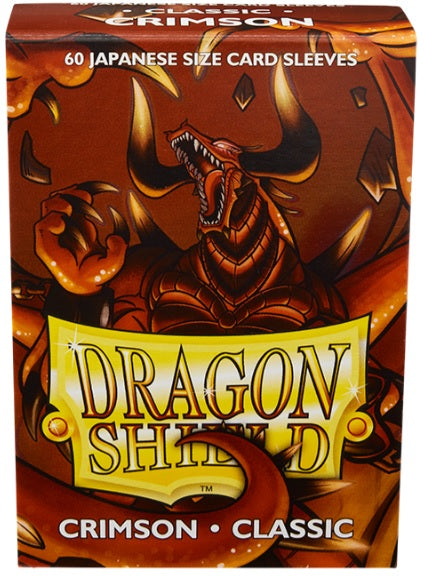 DRAGON SHIELD JAPANESE SIZE SLEEVES CRIMSON - CLASSIC 60CT