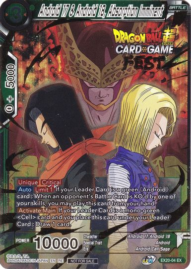 Android 17 & Android 18, Absorption Imminent (Card Game Fest 2022) (EX20-04) [Tournament Promotion Cards]