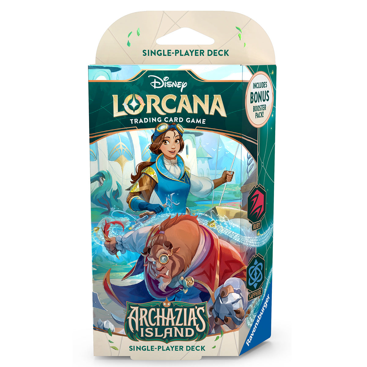 *FRENCH/FRANCAIS* DISNEY LORCANA ARCHAZIA'S ISLAND RUBY AND SAPPHIRE STARTER DECK