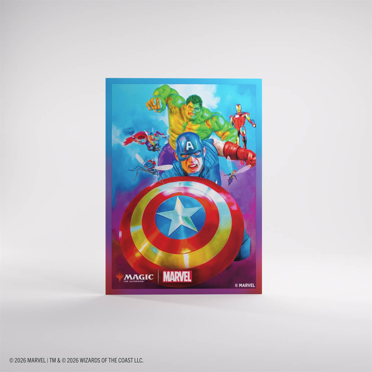 Sleeves: Magic: The Gathering-Marvel Super Heroes: Prem Art Sleeves:Cap America