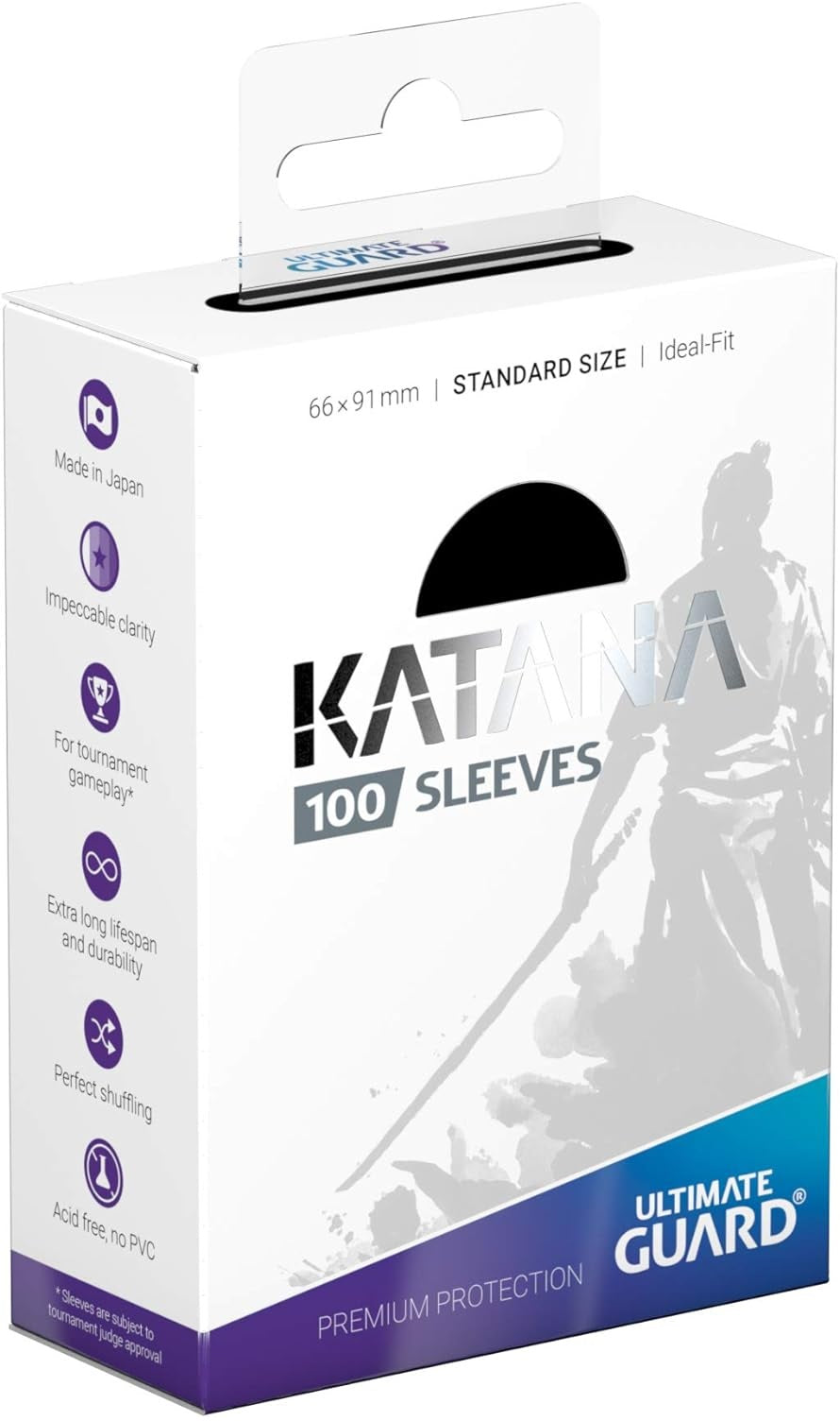 SLEEVES KATANA BLACK 100CT