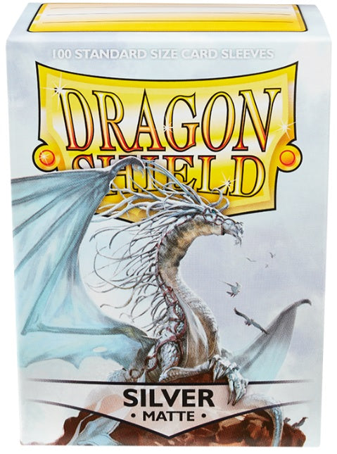 DRAGON SHIELD STANDARD SIZE SLEEVES SILVER - MATTE 100CT