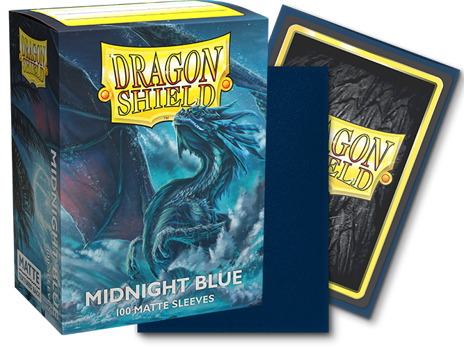 DRAGON SHIELD STANDARD SIZE SLEEVES MIDNIGHT BLUE - MATTE 100CT