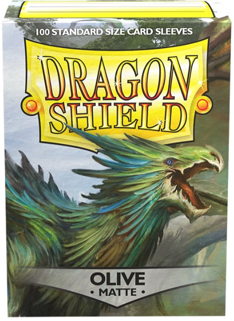 DRAGON SHIELD STANDARD SIZE SLEEVES OLIVE - MATTE 100CT