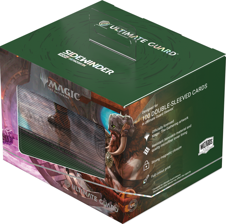 UG DECK CASE SIDEWINDER 100+ XENOSKIN MTG REALITY FRACTURE - GREEN RARE 2