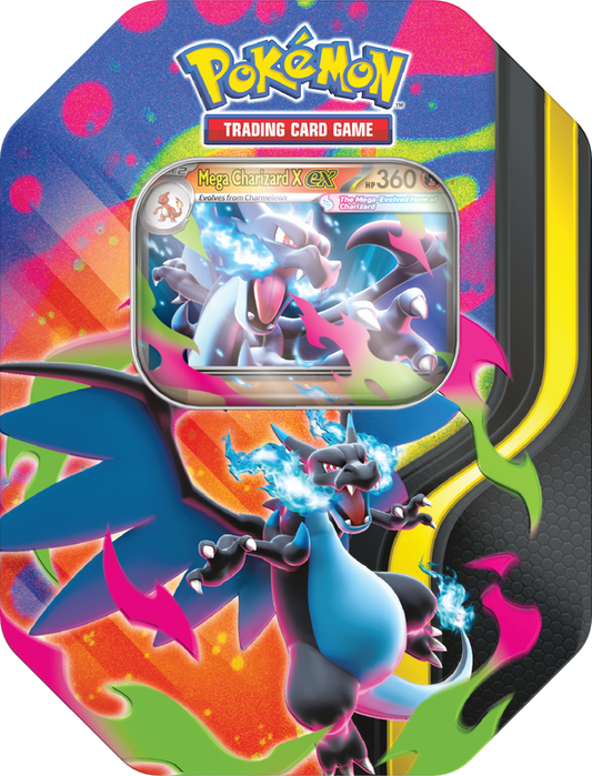 Pokemon Mega Charizard Tin - Mega Charizard X ex