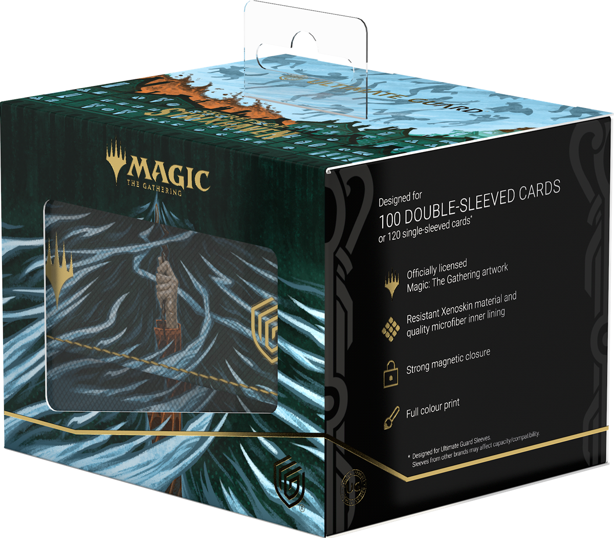 UG DECK CASE SIDEWINDER 100+ XENOSKIN MTG SECRETS OF STRIXHAVEN - BLUE MYTHIC 2