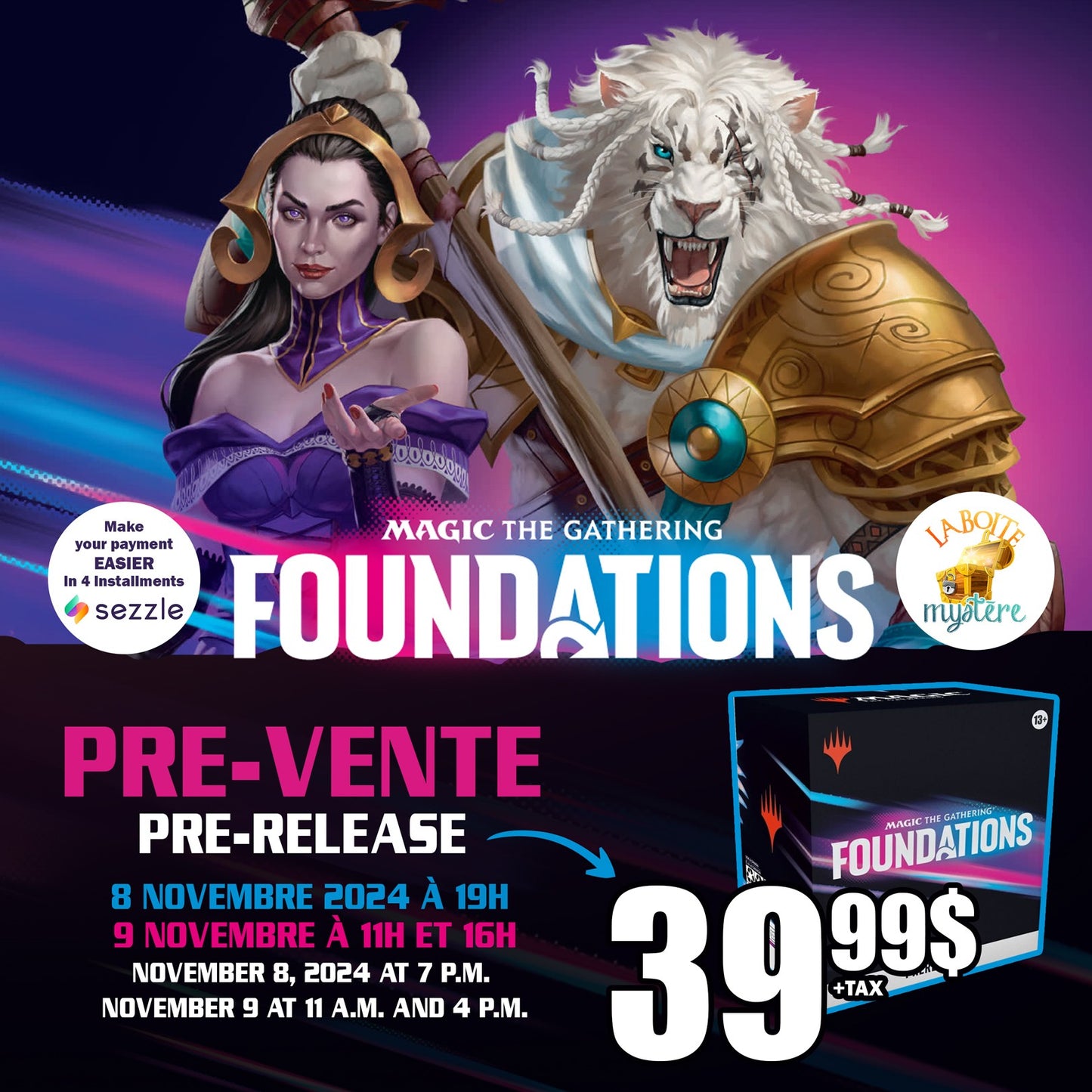 Prerelease / L'avant-première Foundation ( Samedi le 9 Novembre 2024 À 16H00 )