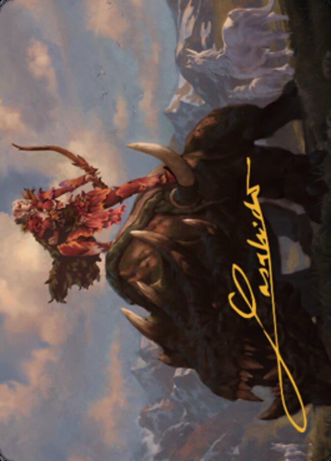 Meria's Outrider Art Card (Gold-Stamped Signature) [Dominaria United Art Series] - La Boîte Mystère ( The Mystery Box)