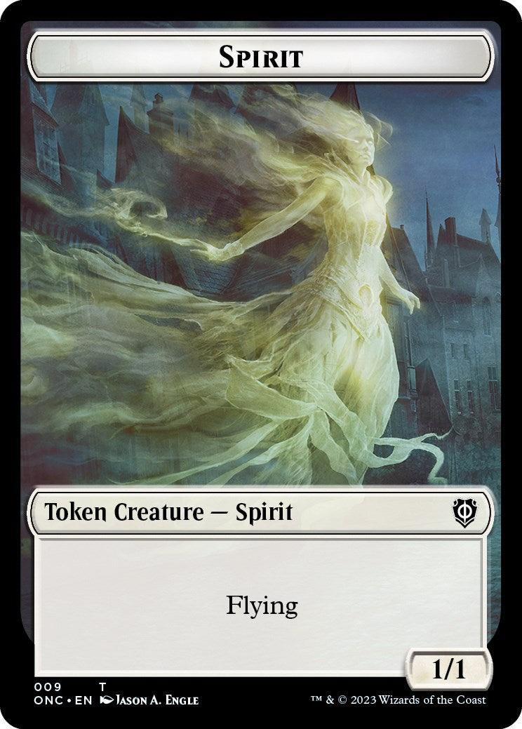 Human // Spirit Double-Sided Token [Phyrexia: All Will Be One Commander Tokens] - La Boîte Mystère ( The Mystery Box)