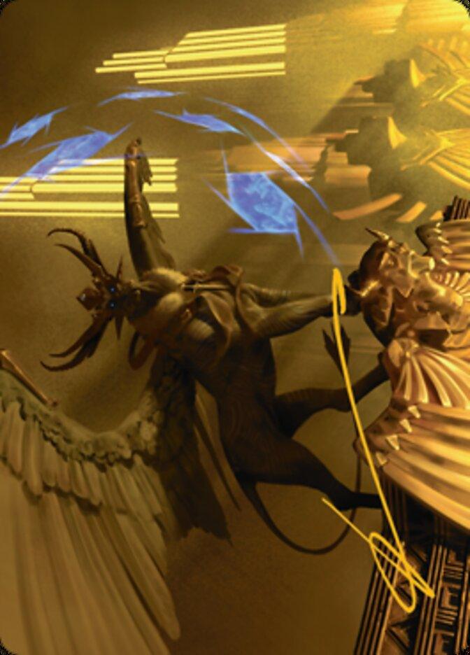 Raffine, Scheming Seer Art Card (Gold-Stamped Signature) [Streets of New Capenna Art Series] - La Boîte Mystère ( The Mystery Box)