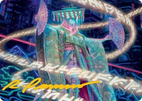 Satsuki, the Living Lore Art Card (Gold-Stamped Signature) [Kamigawa: Neon Dynasty Art Series] - La Boîte Mystère ( The Mystery Box)