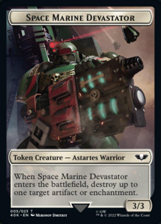 Soldier (002) // Space Marine Devastator Double-sided Token [Universes Beyond: Warhammer 40,000 Tokens] - La Boîte Mystère ( The Mystery Box)