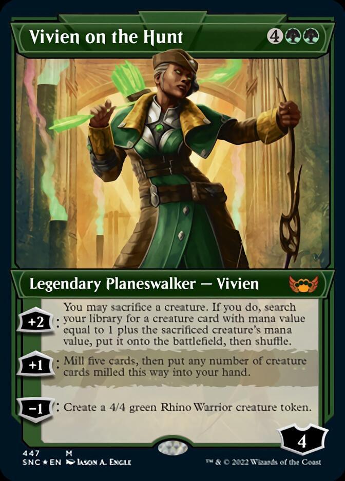 Vivien on the Hunt (Showcase Art Deco Foil Etched) [Streets of New Capenna] - La Boîte Mystère ( The Mystery Box)