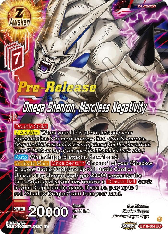 Omega Shenron, Merciless Negativity (BT18-004) [Dawn of the Z-Legends Prerelease Promos] - La Boîte Mystère ( The Mystery Box)