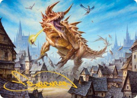 Tarrasque Art Card (Gold-Stamped Signature) [Dungeons & Dragons: Adventures in the Forgotten Realms Art Series] - La Boîte Mystère ( The Mystery Box)