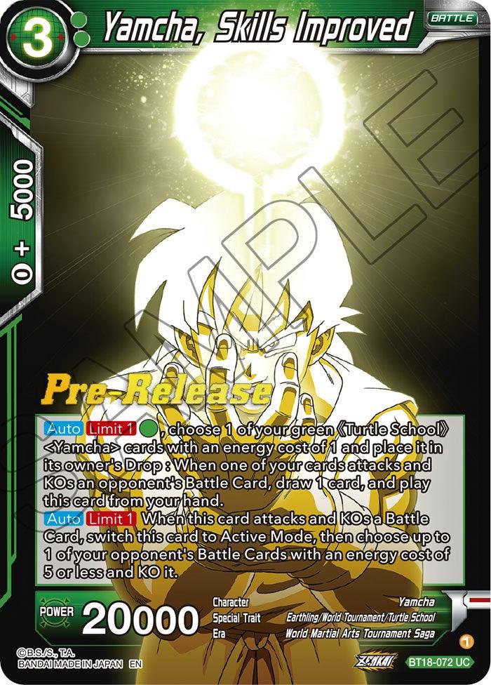 Yamcha, Skills Improved (BT18-072) [Dawn of the Z-Legends Prerelease Promos] - La Boîte Mystère ( The Mystery Box)